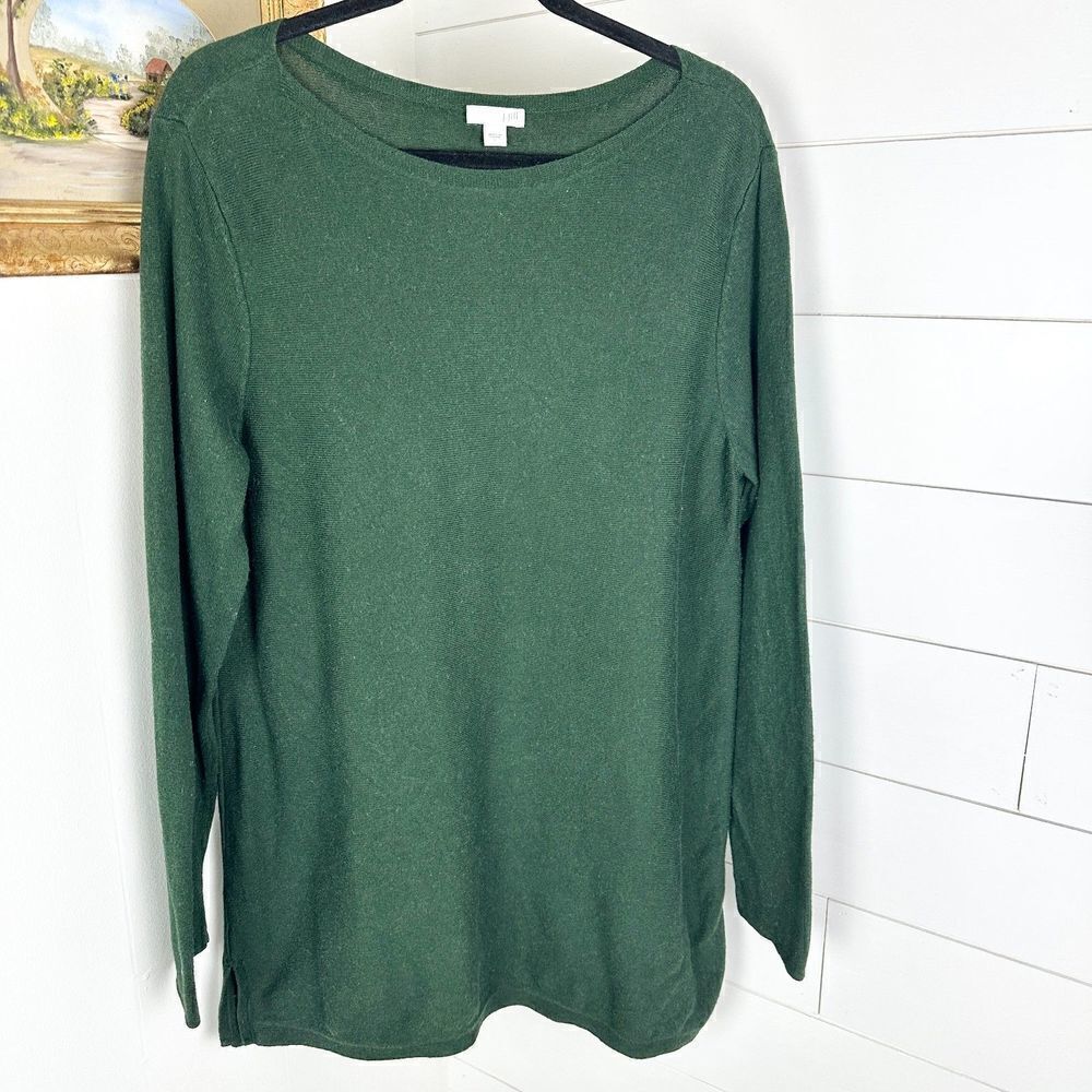 J. Jill Sweater Tunic Size Large Dark Green